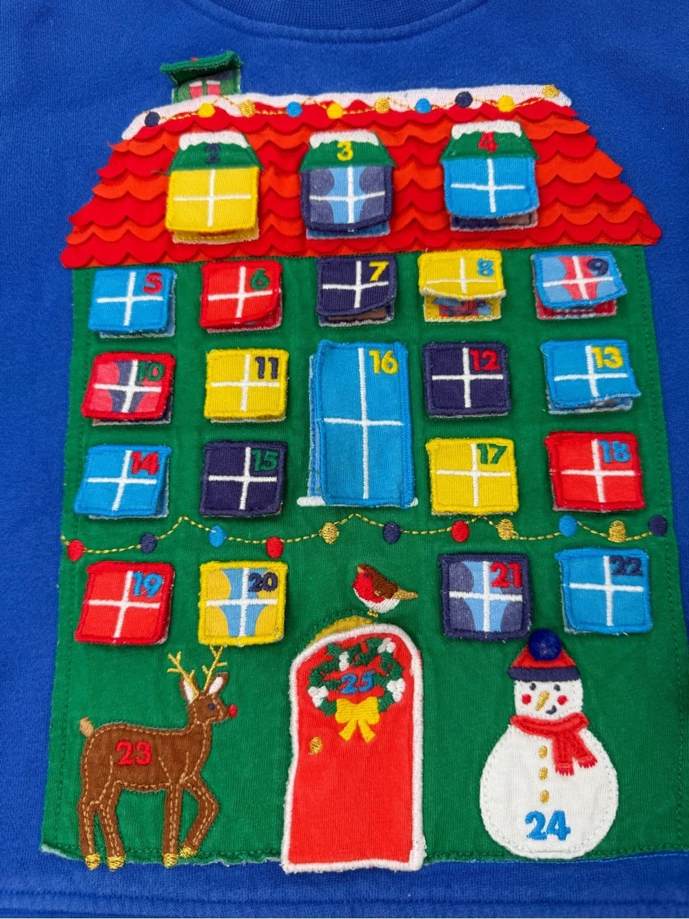 Mini Boden Christmas Advent Lift The Flap Sweatshirt 3-4